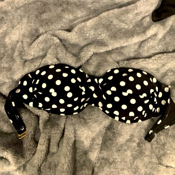 Other - POLKA DOT CLIP ON BANDEAU SWIM TOP